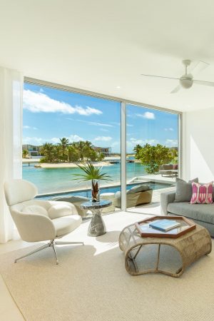 ©South Bank | Residences | Lagoon Villas | Living Area with a view of The Lagoon