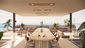 Rooftop Cover Dining and Lounge | Beach Villa | South Bank | Turks and Caicos